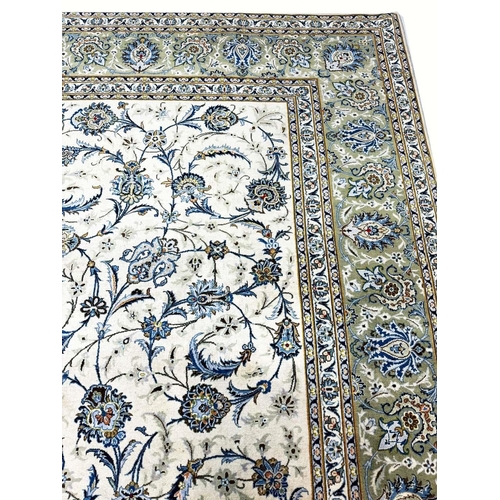 181 - FINE SIGNED KURK KASHAN CARPET, 402cm x 310cm.