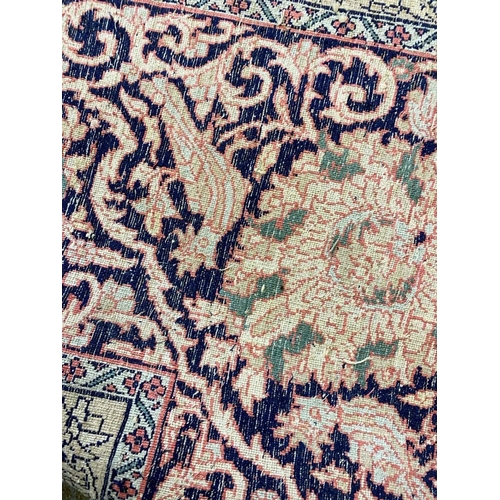 182 - KERMAN LAVER DESIGN SILK CARPET, 380cm x 260cm.