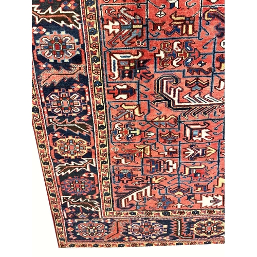 187 - ANTIQUE PERSIAN HERIZ CARPET, 355cm x 270cm.