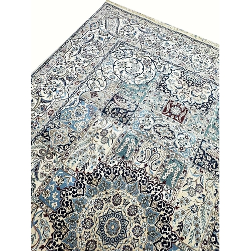 190 - FINE PART SILK PERSIAN NAIN CARPET.