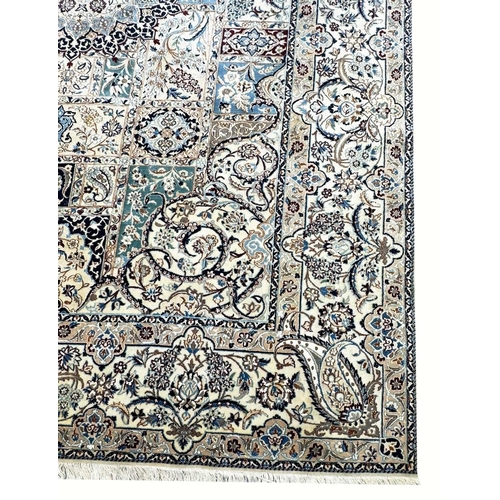 190 - FINE PART SILK PERSIAN NAIN CARPET.