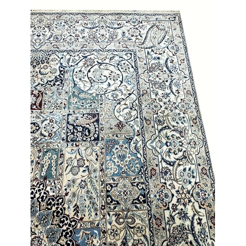 190 - FINE PART SILK PERSIAN NAIN CARPET.