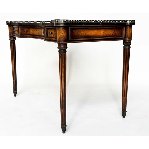 290 - THEODORE ALEXANDER WRITING TABLE, Directoire style burr wood and gilt metal mounted, with gallery, t... 