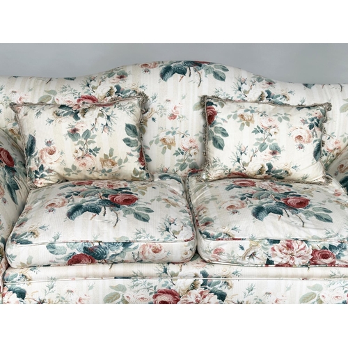 294 - COLEFAX AND FOWLER SOFA, country house Georgian style with Colefax & Fowler Jubilee rose fabric upho... 