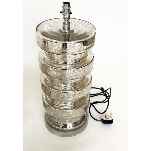 317 - TABLE LAMPS, a set of four, Venetian style silvered mirrored glass, 56cm H. (4)