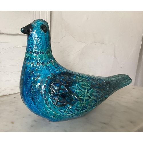 33 - BITOSSI DOVE, mid 20th century Bitossi Rimini blue Aldo Londi Dove Spagnolo, 23cm W.