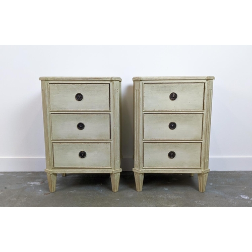 335 - CHELSEA TEXTILES BEDSIDE CHESTS, a pair, 51cm x 38cm x 75cm. (2)