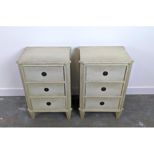 335 - CHELSEA TEXTILES BEDSIDE CHESTS, a pair, 51cm x 38cm x 75cm. (2)