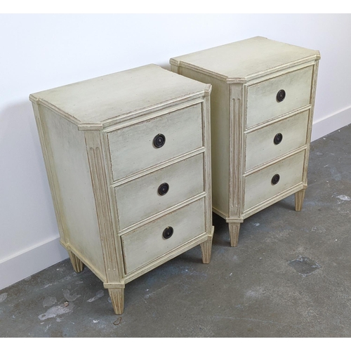 335 - CHELSEA TEXTILES BEDSIDE CHESTS, a pair, 51cm x 38cm x 75cm. (2)