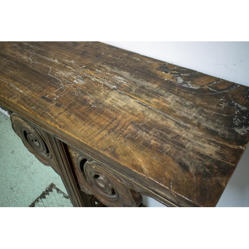 346 - ALTAR TABLE, 90cm H x 264cm W x 34cm D, Chinese hardwood, possibly 17th or 18th century.