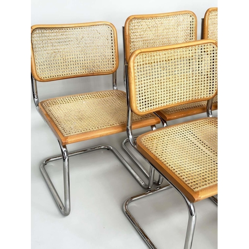 376 - AFTER MARCEL BREUER CESCA STYLE CHAIRS, a set of six, 79cm H. (6)