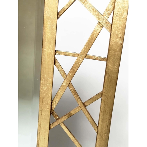 392 - WALL MIRROR, rectangular contemporary gilt metal framed, 86cm x 117cm H.