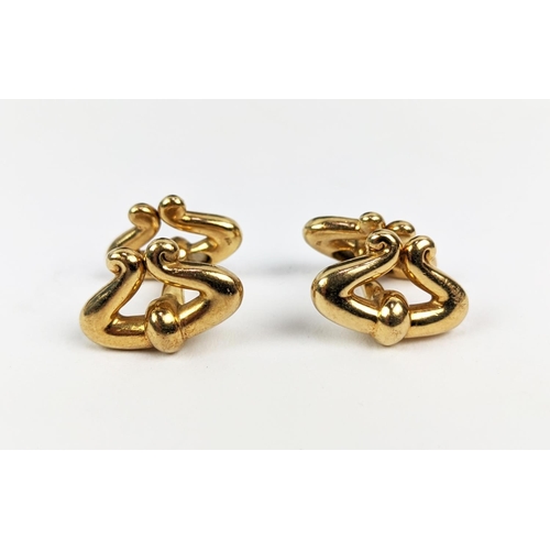 40 - A PAIR OF 18CT GOLD GENTS CUFFLINKS, 20grams approx.