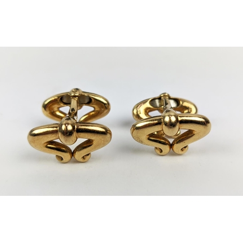 40 - A PAIR OF 18CT GOLD GENTS CUFFLINKS, 20grams approx.