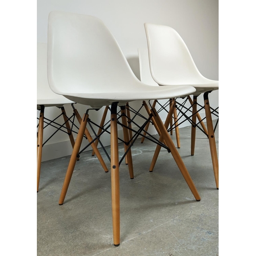 409 - VITRA DSW CHAIRS, a set of six, by Charles and Ray Eames, 81cm H. (6)