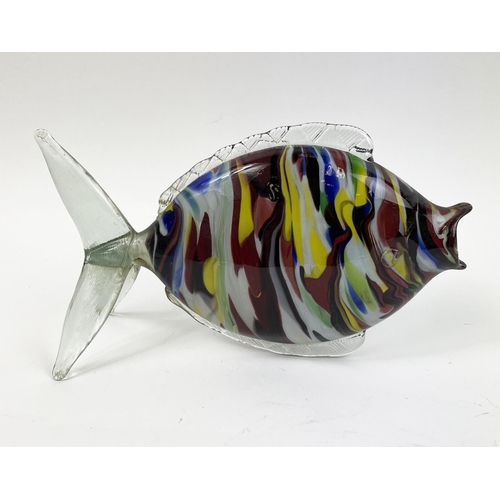 55 - MURANO FISH, eleven multi-coloured including an angel fish and upright fish.