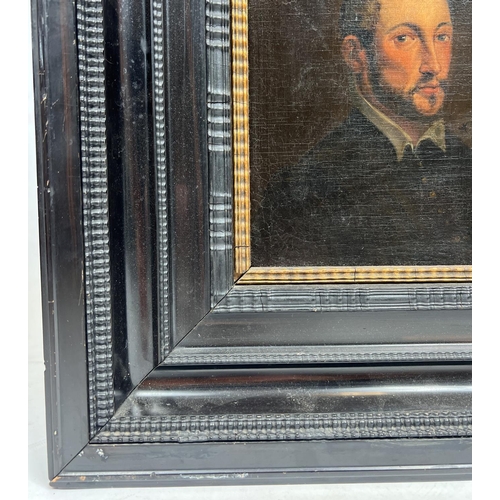 63 - 17TH CENTURY FLEMISH SCHOOL 'Portrait of a Gentleman', oil on canvas, indistinctly signed, 25cm x 19... 