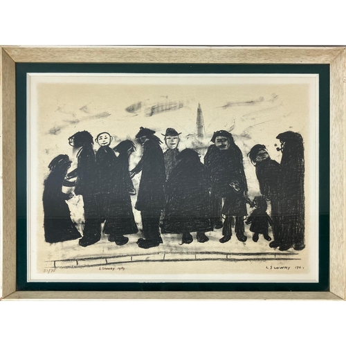 92A - LS LOWRY (British 1887-1976), 'Shapes and Sizes', lithograph, signed and dated 1967, numbered 51/75,... 