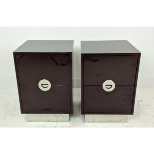 303 - TALISMAN BESPOKE SIDE CHESTS, a pair, 45cm x 45cm 65.5cm.