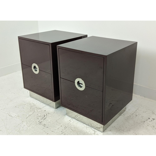 303 - TALISMAN BESPOKE SIDE CHESTS, a pair, 45cm x 45cm 65.5cm.