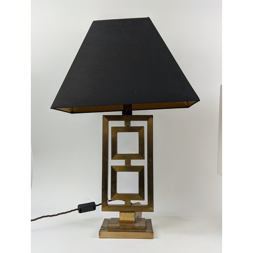 343 - TABLE LAMPS, two differing with shades, vintage 20th century, 69cm H at tallest. (2)