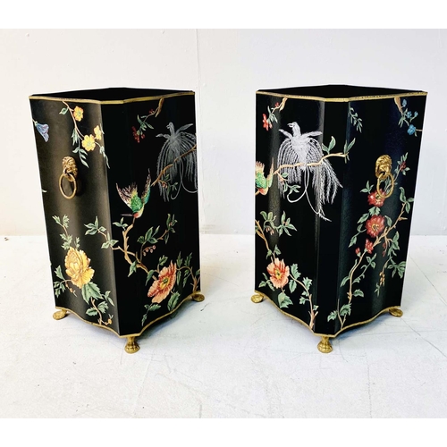 362 - STICK STANDS, a pair, Regency design, 50cm x 27cm x 28cm. (2)