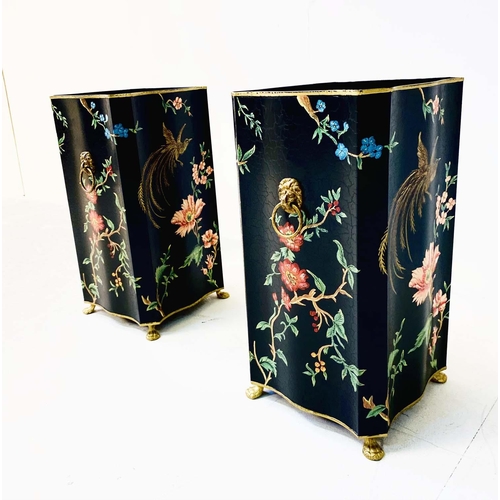 362 - STICK STANDS, a pair, Regency design, 50cm x 27cm x 28cm. (2)