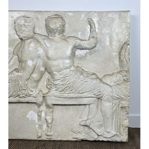 55 - ELGIN MARBLES SCULPTURE PLASTER RELIEF, after the original Parthenon frieze, 146cm x 100cm H.