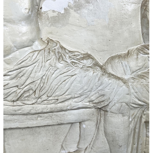 55 - ELGIN MARBLES SCULPTURE PLASTER RELIEF, after the original Parthenon frieze, 146cm x 100cm H.