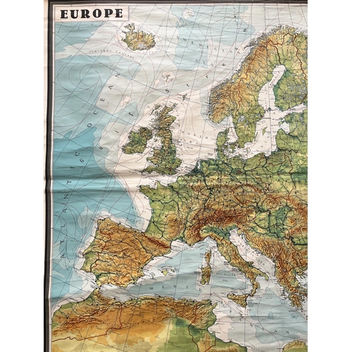 69 - KARL WENSCHOW, Munchen, “Europe - Map” Colour lithograph, 165cm x 212cm.