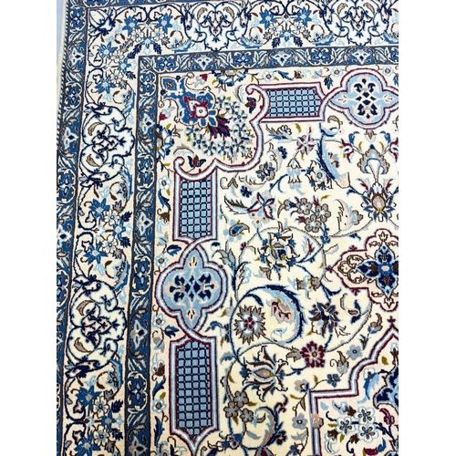 85 - FINE PART SILK NAIN CARPET, 261cm x 163cm.