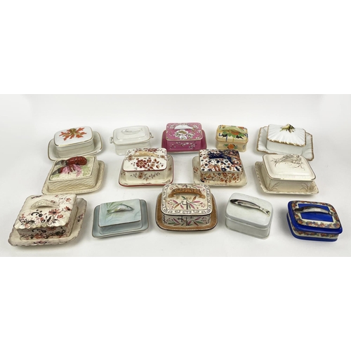 1 - SARDINE DISHES, a collection of fourteen, various designs and patterns. (14)