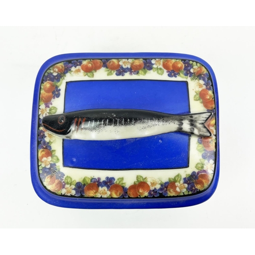 1 - SARDINE DISHES, a collection of fourteen, various designs and patterns. (14)