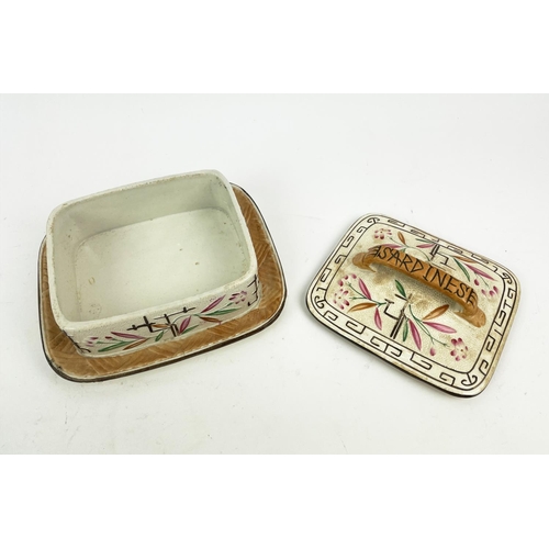 1 - SARDINE DISHES, a collection of fourteen, various designs and patterns. (14)