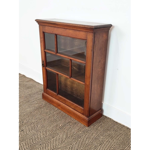 192 - DWARF BOOKCASE, late Victorian walnut with bevelled glazed panel door enclosing shelves, 81cm H x 66... 