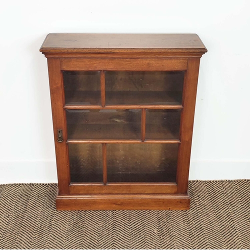 192 - DWARF BOOKCASE, late Victorian walnut with bevelled glazed panel door enclosing shelves, 81cm H x 66... 