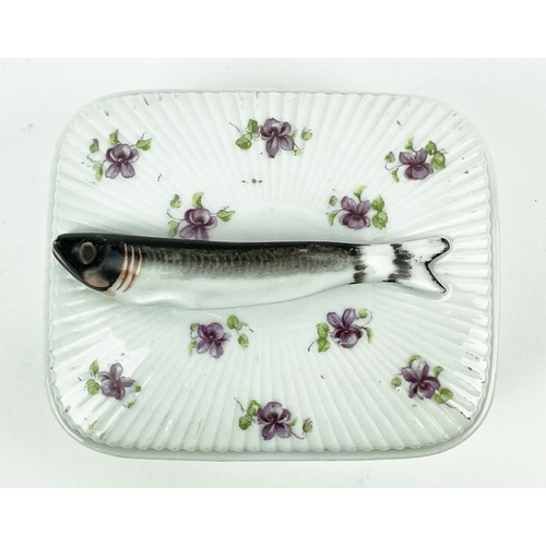 2 - SARDINE DISHES, a collection of fifteen, various designs and patterns. (15)