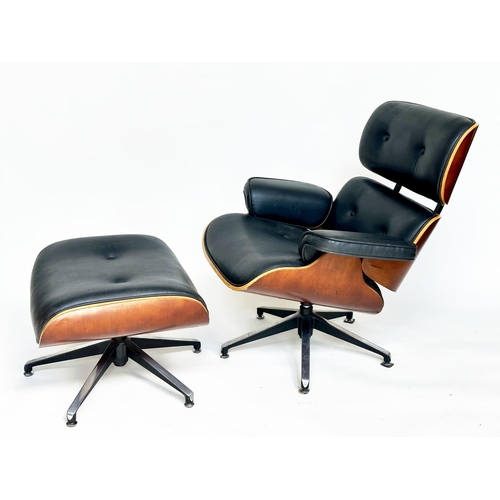 290 - LOUNGER AND OTTOMAN AFTER CHARLES AND RAY EAMES, 81cm W.