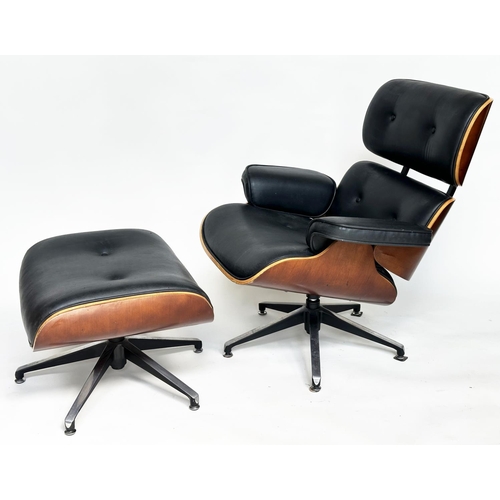 290 - LOUNGER AND OTTOMAN AFTER CHARLES AND RAY EAMES, 81cm W.