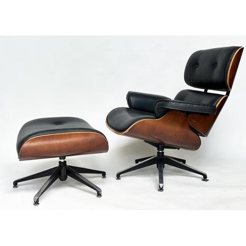 290 - LOUNGER AND OTTOMAN AFTER CHARLES AND RAY EAMES, 81cm W.