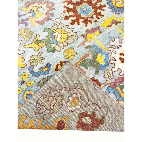 72 - FINE CONTEMPORARY OUSHAK DESIGN CARPET, 360cm x 245cm.