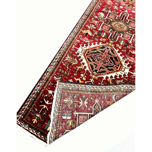 78 - PERSIAN KARAJA LONG RUNNER, 345cm x 80cm.