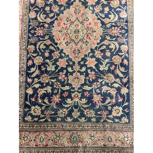 93A - PERSIAN SILK RUG, 151cm x 101cm.