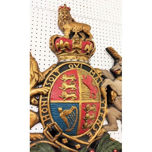 540 - ARMORIAL WALL RELIEF PLAQUE, 70cm x 77cm H, resin.