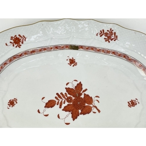 3 - HEREND 'APPONYI' CHINESE BOUQUET PORCELAIN PLATTER, a Richard Ginori 'Fiesole Impero' serving tray, ... 