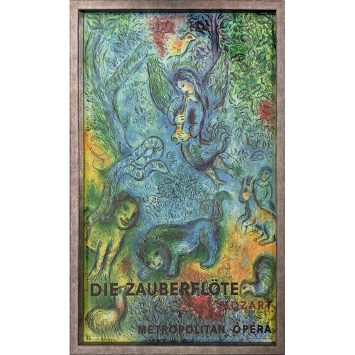 69 - AFTER MARC CHAGALL (1887-1985), 'Die Zauberflote Mozart', offset lithograph, 99cm x 64cm, framed.