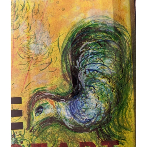 69 - AFTER MARC CHAGALL (1887-1985), 'Die Zauberflote Mozart', offset lithograph, 99cm x 64cm, framed.