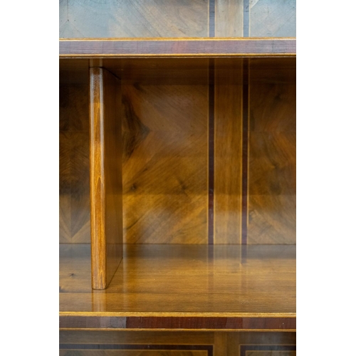 218 - OPEN BOOKCASES, a pair, to match previous lot, 212cm H x 145cm x 51cm. (2)