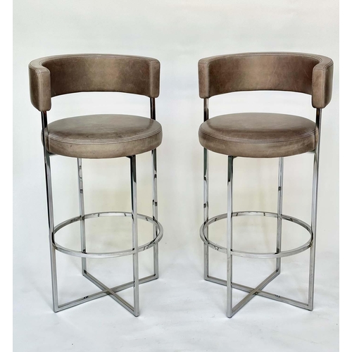 295 - PORADA SIRIO STOOLS, a pair, Giuseppe Vigario, 92cm H x 69cm H (seat).