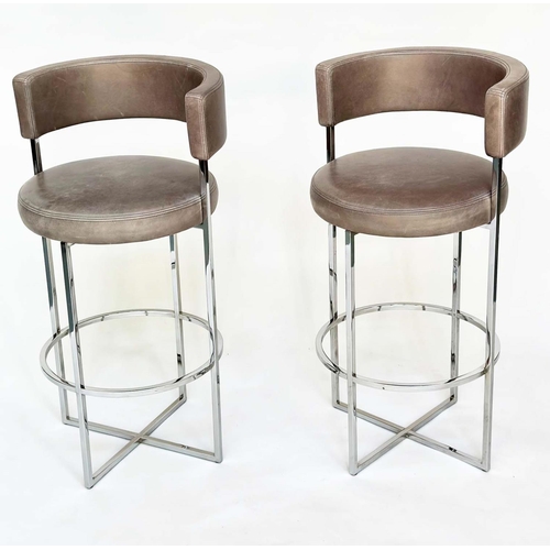 295 - PORADA SIRIO STOOLS, a pair, Giuseppe Vigario, 92cm H x 69cm H (seat).